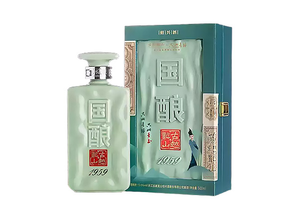 十堰古越龙山黄酒回收国酿1959青玉只此青绿联名款二十年陈酿黄酒礼盒