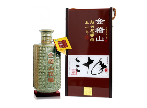 十堰会稽山黄酒回收会稽山三十年绍兴花雕酒30年木盒装2.5L黄酒